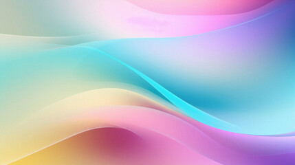 Abstract background with smooth lines in blue, pink and yellow colors.