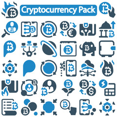 Cryptocurrency icon set vector illustration