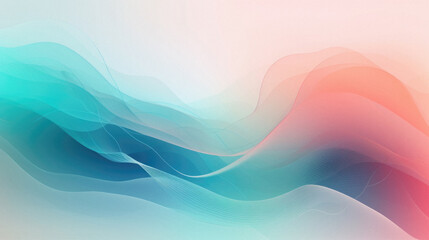 Fototapeta premium Abstract background with blue, pink and yellow waves.