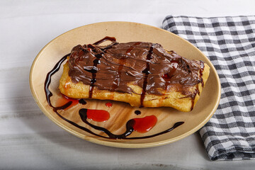 Tasty delicous Pastry with chocolate