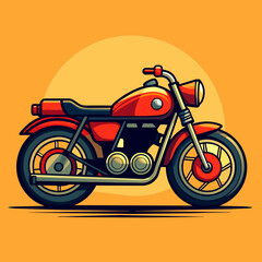 Energetic Motorcycle Vector on an Isolated Background
