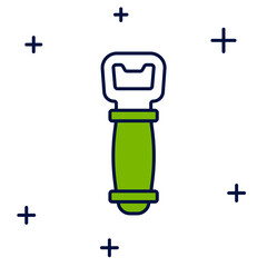 Filled outline Bottle opener icon isolated on white background. Vector