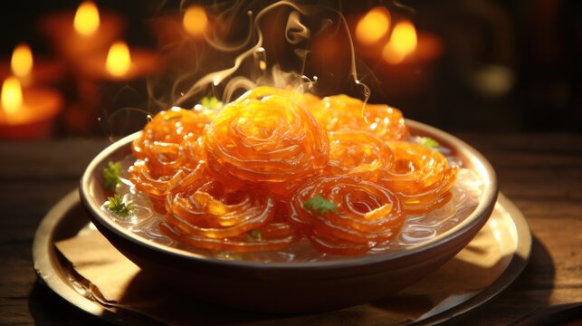 Jalebi with Rabri. Best For Banner, Flyer, and Poster