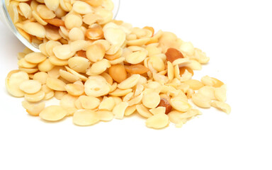 Almonds isolated on white background