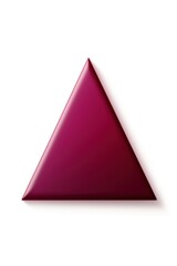 Burgundy triangle isolated on white background
