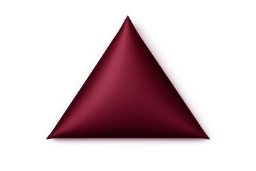 Burgundy triangle isolated on white background