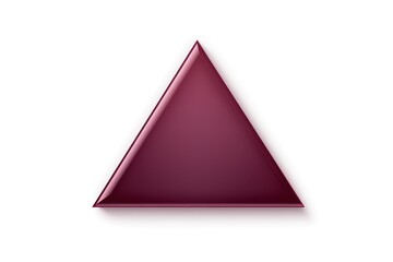 Burgundy triangle isolated on white background