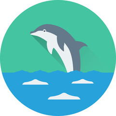 Obraz premium Dolphin Vector Icon