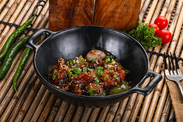 Fried spicy chicken chili