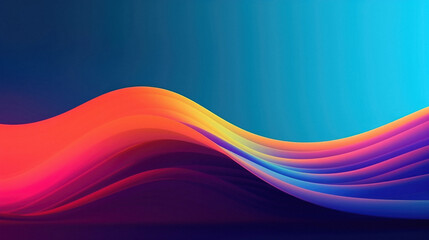 Abstract background with smooth wavy lines in blue and orange colors.