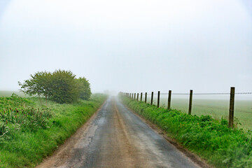 Fototapeta na wymiar A Misty Morning in Yorkshire’s Countryside