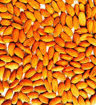 Almonds nuts food sweet almond nut  heap dry fruit Lauz  amendoa badem mandle  orechor image stock photo 