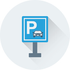 Parking Sign Vector Icon