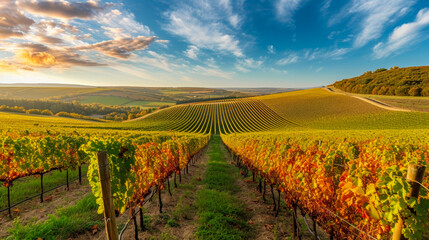 Fototapeta na wymiar vine, field, green, wine, agriculture, grape