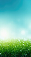Fototapeta na wymiar Fresh green grass with bokeh background. Spring or summer concept.