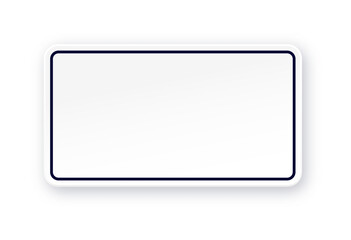 Fototapeta premium Realistic banner for paper design. Realistic vector signboard on white background. Vector