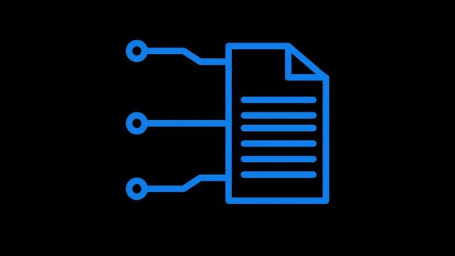 Data File Science Line Animated Icon