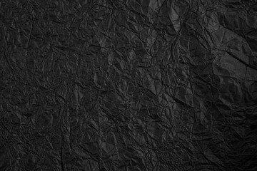 Black Crumpled Paper Texture Vintage