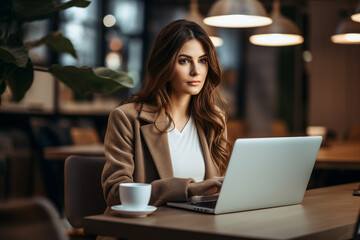 Professional workers at workspace office managers confident successful people Generative AI