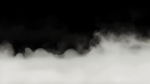 Dense and fluid smoke floating on a black and white background, evoking movement and life with its constantly changing shapes, visual rhythm, and contrast.

