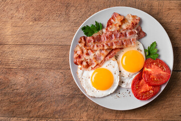 Breakfast Fried Egg and Bacon