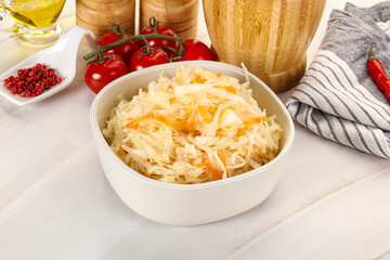 Homemade fermented cabbage Sauerkraut