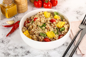 Dietary vegetarian quinoa with vegetables