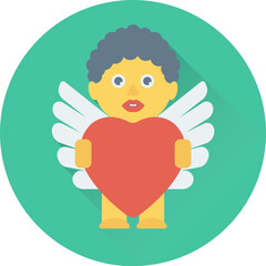 Angel Heart Vector Icon