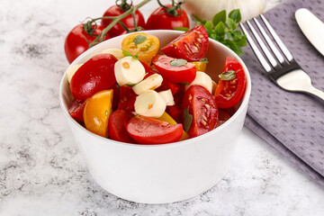Italian Caprese salad with tomato and mozzarella