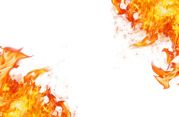 Fire flame, transparent