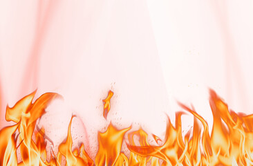 Fire flame, transparent