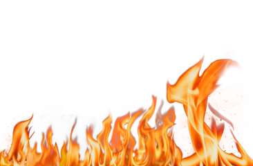 Fire flame, transparent
