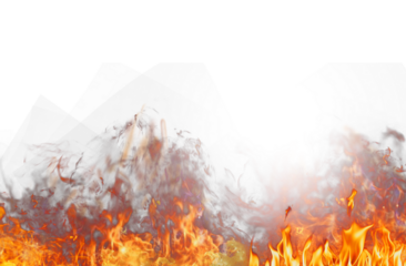 Fire flame, transparent