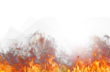 Fire flame, transparent
