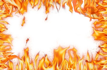 Fire flame, transparent