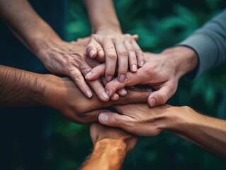 community support, hands together 