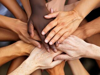 community support, hands together 