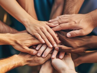 community support, hands together 
