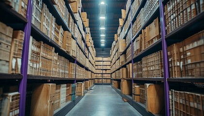 Document Management for Government Agencies,  the importance of document management for government agencies with an image portraying secure document archives and transparent record-keeping practices, - obrazy, fototapety, plakaty