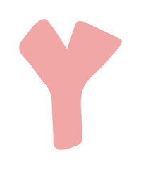 cute bunny alphabet letter y