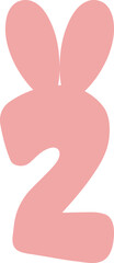 2 two bunny number letter alphabet