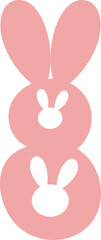 8 eight bunny number letter alphabet - obrazy, fototapety, plakaty