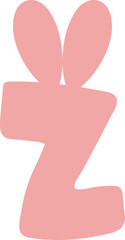 z bunny letter alphabet