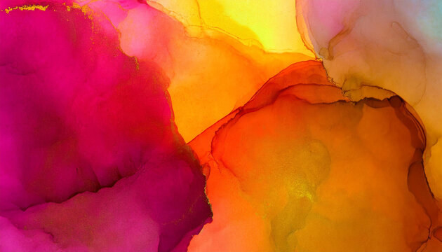 Chromatic Currents: Bright Alcohol Ink Abstract Background