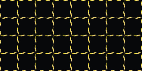 Seamless pattern golden lattice of golden leaves.Vector illustration.
