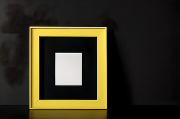 yellow picture frame