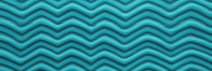 Cyan zig-zag wave pattern carpet texture background