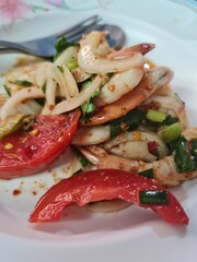 shrimp and vegetables