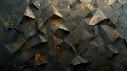 Abstract pattern with small triangles on the wall.