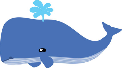 Obraz premium cute whale cartoon
